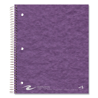 Roaring Spring Subject Wirebound Notebook, 4-Subject, Medium/College Rule, Randomly Assorted Cover, (200) 11 x 9 Sheets, 12/Carton (ROA11376CS)
