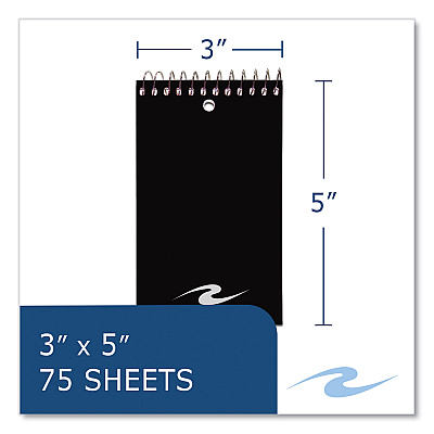 Roaring Spring Memo Pad, Randomly Assorted Cover Color, Narrow Rule, 75 White 3 x 5 Sheets, 72/Carton (ROA14016CS)