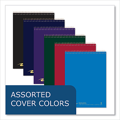 Roaring Spring Flipper Subject Wirebound Notebook, 1-Subject, Assorted Cover Colors, (80) 8.5 x 11.5 Sheets, 24/Carton (ROA11186CS)