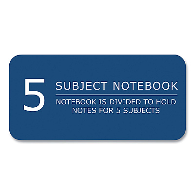 Roaring Spring Subject Wirebound Notebook, 5-Subject, Medium/College Rule, Assorted Cover, (200) 11 x 9 Sheets, 12/Carton (ROA11295CS)