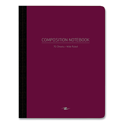 Roaring Spring Poly Flex Composition Notebook, Wide/Legal Rule, Randomly Assorted Cover, (70) 9.75 x 7.5 Sheets, 24/Carton (ROA77290CS)