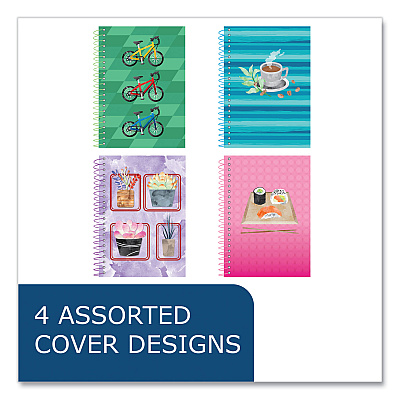 Roaring Spring Lifenotes Wirebound Notebook, 1 Subject, Medium/College Rule, Assorted Cover, (80) 7 x 5 Sheets, 24/Carton (ROA12511CS)