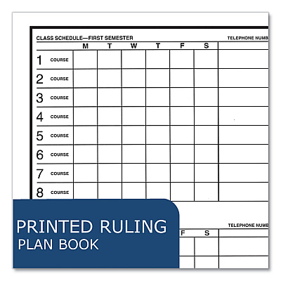 Roaring Spring Student Plan Book, Undated, Light Blue Cover, (45) 11 x 8.5 Sheets, 24/Carton (ROA12145CS)