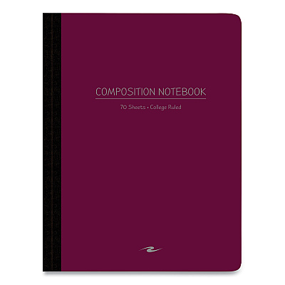 Roaring Spring Poly Flex Composition Notebook, Med/College Rule, Assorted Cover, (70) 9.75 x 7.5 Sheets, 24/Carton (ROA77293CS)
