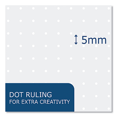 Roaring Spring Whitelines Notebook, Dot Rule (5 mm), Gray/Orange Cover, (70) 8.25 x 5.75 Sheets, 12/Carton (ROA17006CS)