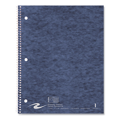 Roaring Spring Stasher Wirebound Notebooks, 1-Subject, Narrow Rule, Randomly Assorted Cover, (100) 11 x 9 Sheets, 24/Carton (ROA11097CS)