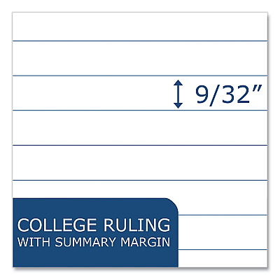 Roaring Spring Subject Wirebound Notebook, 1-Subject, Medium/College Rule, Assorted Cover, (80) 11 x 9 Sheets, 24/Carton (ROA11299CS)