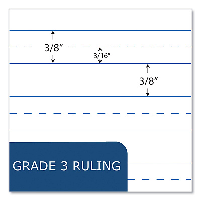 Roaring Spring Ruled Composition Book, Grade 3 Manuscript Format, Magenta Marble Cover, (80) 9.75 x 7.5 Sheets 48/Carton (ROA97227CS)