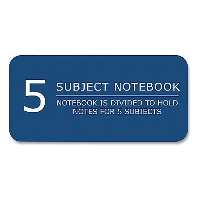 Roaring Spring Wirebound Notebook with Tabs, 5-Subject, College Rule, Randomly Assorted Covers, (200) 11 x 8.5 Sheets, 12/Carton (ROA11197CS)