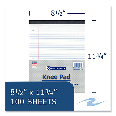 Roaring Spring Stiff-Back Pad, Medium/College Rule, 100 White 8.5 x 11 Sheets, 36/Carton (ROA95288CS)