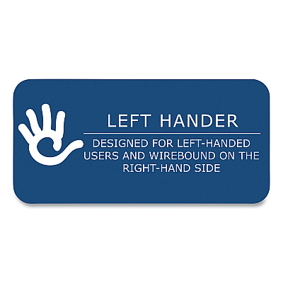 Roaring Spring Lefty Notebook, 1-Subject, Wide/Legal Rule, Assorted Cover Colors, (100) 10.5 x 8.5 Sheets, 24/Carton (ROA13505CS)