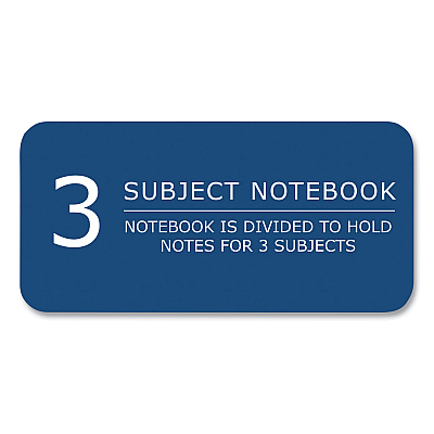 Roaring Spring Subject Wirebound Promo Notebook, 3-Subject, Wide/Legal Rule, Asstorted Cover, (120) 10.5 x 8 Sheets, 24/Carton (ROA10041CS)