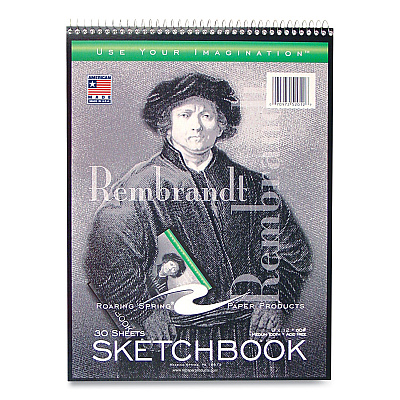 Roaring Spring Sketch Pad, Unruled, Rembrandt Photography Cover, (30) 9 x 12 Sheets,12/Carton (ROA52112CS)