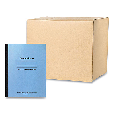 Roaring Spring Flexible Cover Composition Notebook, Wide/Legal Rule, Blue Cover, (48) 10.5 x 8 Sheets, 72/Carton (ROA77501CS)