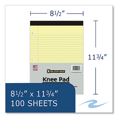 Roaring Spring Stiff-Back Pad, Medium/College Rule, 100 Canary 8.5 x 11 Sheets, 36/Carton (ROA95284CS)