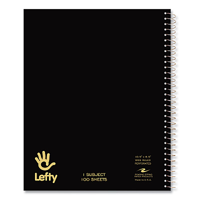 Roaring Spring Lefty Notebook, 1-Subject, Wide/Legal Rule, Assorted Cover Colors, (100) 10.5 x 8.5 Sheets, 24/Carton (ROA13505CS)