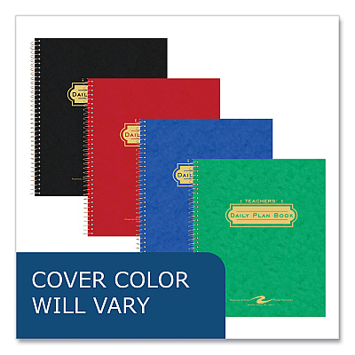 Roaring Spring Wirebound Teachers Plan Book, 11 x 8.5, Randomly Assorted Cover Colors, 24/Carton (ROA12144CS)
