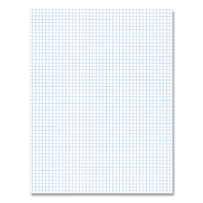 Roaring Spring Gummed Pad, 5 sq/in Quadrille Rule, 50 White 8.5 x 11 Sheets, 72/Carton (ROA95161CS)