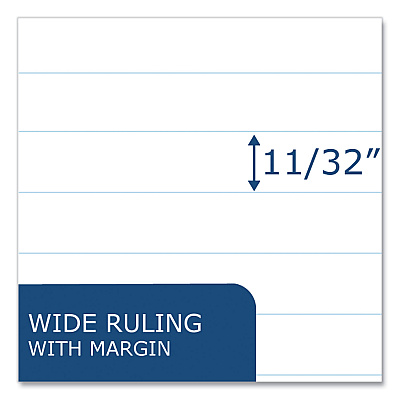 Roaring Spring Examination Blue Book, Wide/Legal Rule, Blue Cover, (12) 11 x 8.5 Sheets, 300/Carton (ROA77519CS)