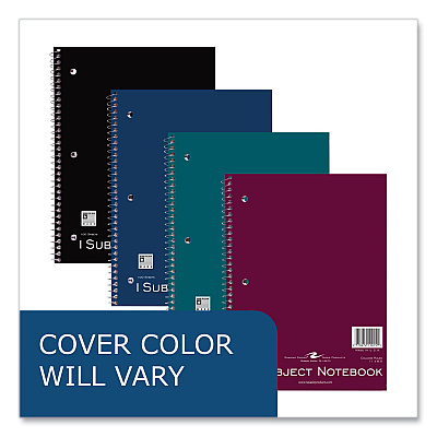 Roaring Spring Wirebound Notebook, 1-Subject, Medium/College Rule, Randomly Assorted Cover, (100) 11 x 8.5 Sheets, 24/Carton (ROA11015CS)