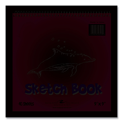 Roaring Spring Kids Sketch Notepad, Green Cover, 40 White 9 x 9 Sheets, 12/Carton (ROA52509CS)