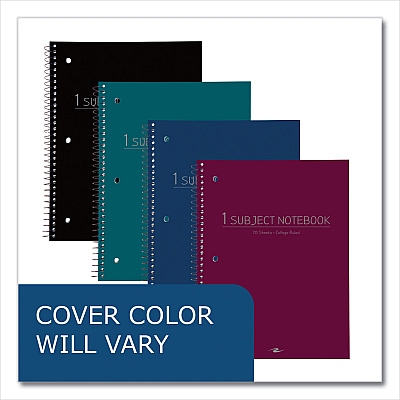 Roaring Spring Subject Wirebound Promo Notebook, 1-Subject, Med/College Rule, Assorted Cover, (70) 10.5 x 8 Sheets, 24/Carton (ROA10033CS)