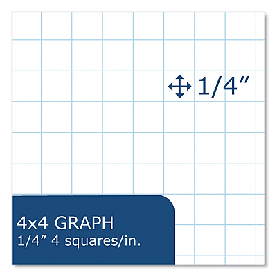 Roaring Spring Graph Filler Paper, 3-Hole, 8.5 x 11, Quadrille: 4 sq/in, 80 Sheets/Pack, 24 Packs/Carton (ROA20096CS)