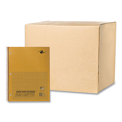 Roaring Spring Lab and Science Wirebound Notebook, Quadrille Rule (4 sq/in), Brown Cover, (50) 8.5 x 11 Sheets, 24/Carton (ROA77688CS)