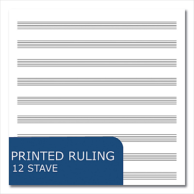 Roaring Spring Music Notebook, Music Transcription Format, White Cover, (32) 11 x 8.5 Sheets, 24/Carton (ROA15009CS)