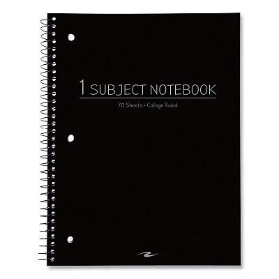 Roaring Spring Subject Wirebound Promo Notebook, 1-Subject, Med/College Rule, Assorted Cover, (70) 10.5 x 8 Sheets, 24/Carton (ROA10033CS)