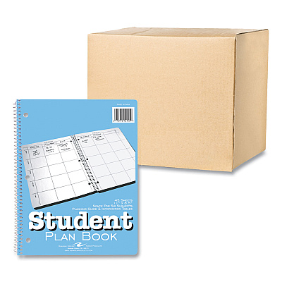 Roaring Spring Student Plan Book, Undated, Light Blue Cover, (45) 11 x 8.5 Sheets, 24/Carton (ROA12145CS)