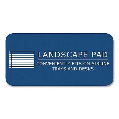 Roaring Spring WIDE Landscape Format Writing Pad, Medium/College Rule, 40 Canary 11 x 9.5 Sheets, 18/Carton (ROA74511CS)