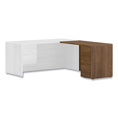 HON 10500 Series Return with Full-Height Pedestal, Right, 48" x 24" x 29.5", Pinnacle (HON105905RPINC)
