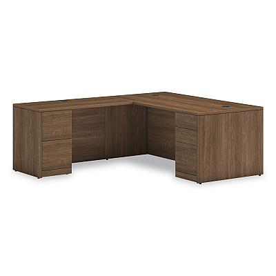 HON 10500 Series Single Full-Height Pedestal Desk, Right: Box/Box/File, 72" x 36" x 29.5", Pinnacle (HON105895RPINC)