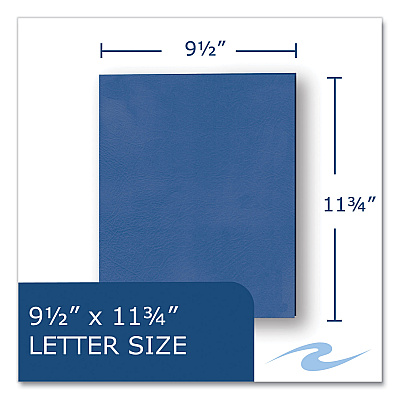 Roaring Spring Pocket Folder, 0.5" Capacity, 11 x 8.5, Dark Blue, 25/Box, 10 Boxes/Carton (ROA50116CS)