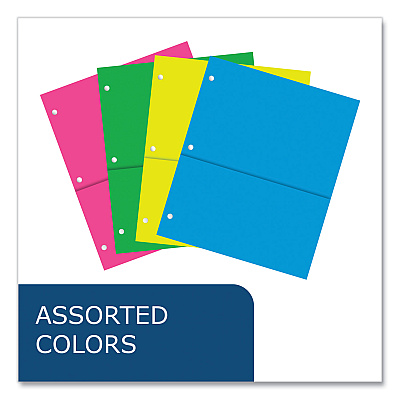 Roaring Spring Binder Pocket, 9 w x 11 h, Assorted Colors, 144/Carton (ROA50725CS)