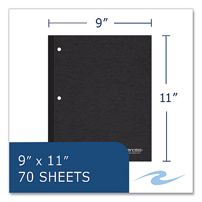 Roaring Spring Earthtones Wireless 1 Subject Notebook, Medium/College Rule, Randomly Assorted Covers, (70) 11 x 8.5 Sheets, 24/Carton (ROA20198CS)
