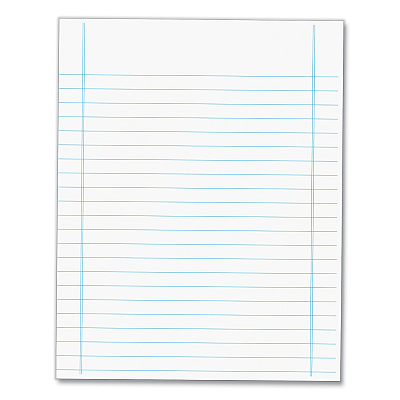 Roaring Spring New York Exam Paper, 8 x 10, Wide/Legal Rule, 250 Sheets/Pack, 10 Packs/Carton (ROA77522CS)