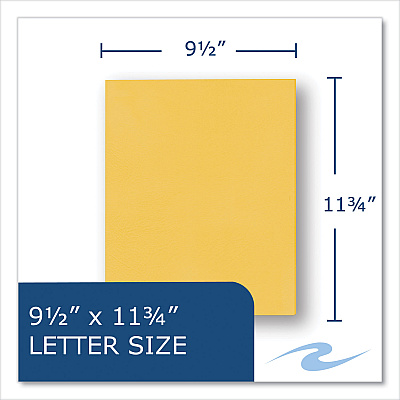 Roaring Spring Pocket Folder, 0.5" Capacity, 11 x 8.5, Gold, 25/Box, 10 Boxes/Carton (ROA50121CS)