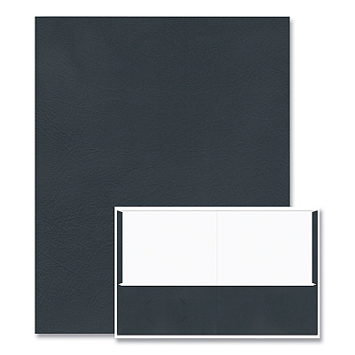Roaring Spring Pocket Folder, 0.5" Capacity, 11 x 8.5, Black, 25/Box, 10 Boxes/Carton (ROA50119CS)