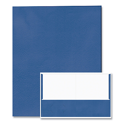 Roaring Spring Pocket Folder, 0.5" Capacity, 11 x 8.5, Dark Blue, 25/Box, 10 Boxes/Carton (ROA50116CS)