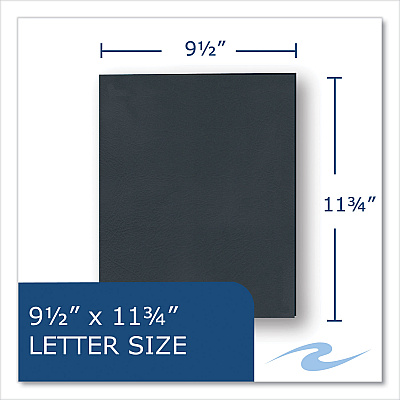 Roaring Spring Pocket Folder, 0.5" Capacity, 11 x 8.5, Black, 25/Box, 10 Boxes/Carton (ROA50119CS)