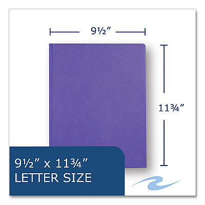 Roaring Spring Pocket Folder with 3 Fasteners, 0.5" Capacity, 11 x 8.5, Purple, 25/Box, 10 Boxes/Carton (ROA54123CS)