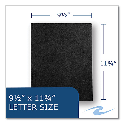 Roaring Spring Pocket Folder with 3 Fasteners, 0.5" Capacity, 11 x 8.5, Black, 25/Box, 10 Boxes/Carton (ROA54120CS)