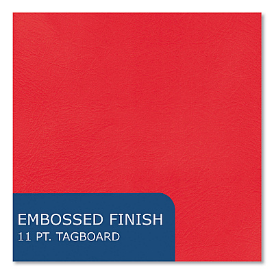 Roaring Spring Pocket Folder with 3 Fasteners, 0.5" Capacity, 11 x 8.5, Red, 25/Box, 10 Boxes/Carton (ROA54126CS)