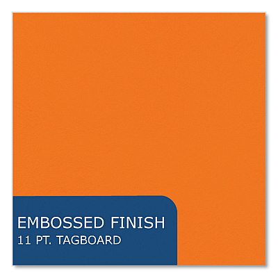 Roaring Spring Pocket Folder with 3 Fasteners, 0.5" Capacity, 11 x 8.5, Orange, 25/Box, 10 Boxes/Carton (ROA54130CS)