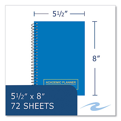 Roaring Spring Wirebound Academic Weekly Planner, Assorted Cover Colors, 8 x 5.5, 14-Month (July - August) 2023-2024, 28/Carton (11247CS)