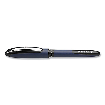 Schneider One Business Rollerball Pen, Stick, Fine 0.6 mm, Black Ink, Dark Blue/Black Barrel, 10/Box (RED183001)
