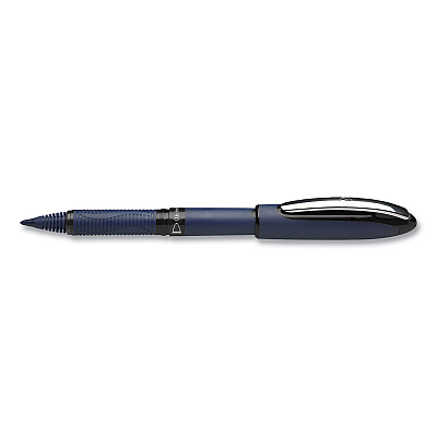 Schneider One Business Rollerball Pen, Stick, Fine 0.6 mm, Black Ink, Dark Blue/Black Barrel, 10/Box (RED183001)
