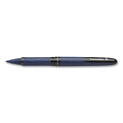 Schneider One Business Rollerball Pen, Stick, Fine 0.6 mm, Black Ink, Dark Blue/Black Barrel, 10/Box (RED183001)